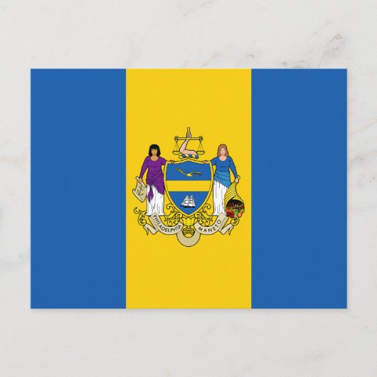 Carte Postale Drapeau de Philadelphie, Pennsylvanie (Devant)
