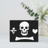 Carte Postale Drapeau de pirate authentique de capot de Stede (Debout devant)