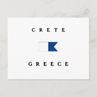 Carte Postale Drapeau de plongée Alpha en Crète