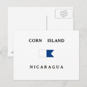 Carte Postale Drapeau de plongée Alpha Nicaragua (Devant / Derrière)