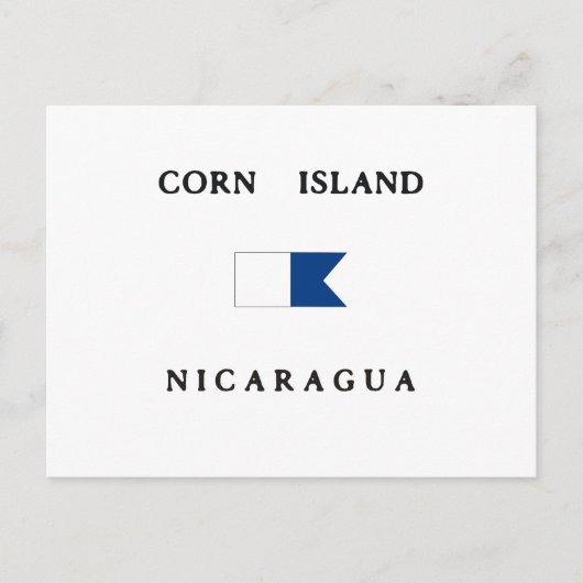 Carte Postale Drapeau de plongée Alpha Nicaragua (Devant)