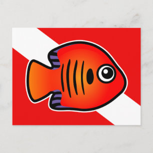 Carte Postale Drapeau de plongée aux poissons-anges