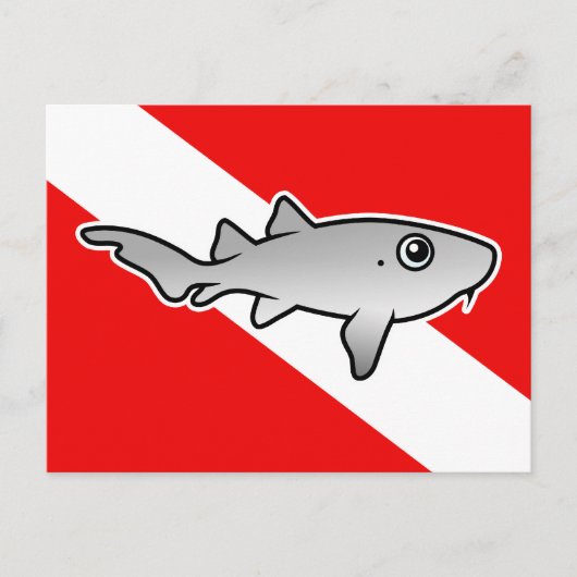 Carte Postale Drapeau de plongée caricaturale (Devant)