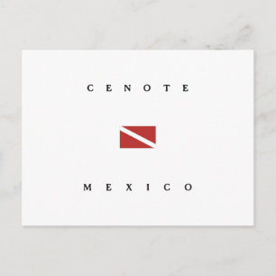 Carte Postale Drapeau de plongée Cenote Mexique