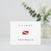 Carte Postale Drapeau de plongée de Cairns Australie (Debout devant)