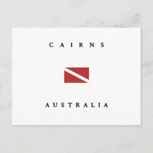 Carte Postale Drapeau de plongée de Cairns Australie