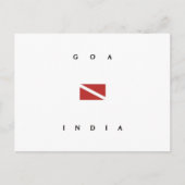 Carte Postale Drapeau de plongée en scaphandre Goa Inde (Devant)