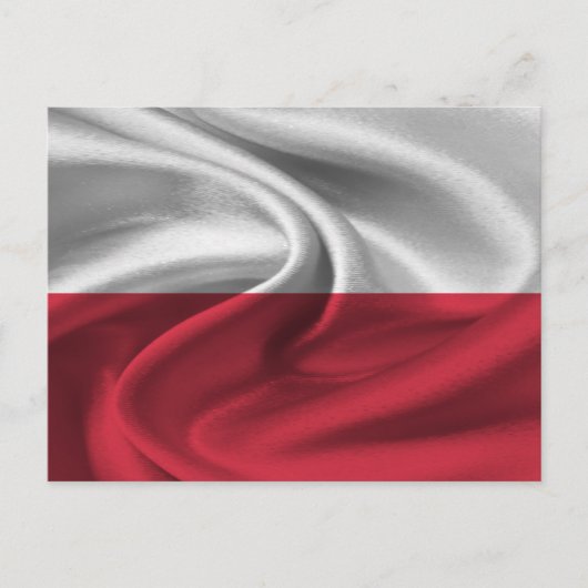 Carte Postale Drapeau de Pologne (Devant)