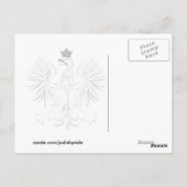 Carte Postale Drapeau de Pologne Aigle blanc Polska (Dos)