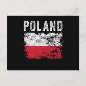 Carte Postale Drapeau de Pologne en état de détresse - Drapeau p (Devant)