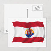 Carte Postale Drapeau de Polynésie française (Devant / Derrière)