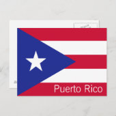 Carte Postale Drapeau de Porto Rico (Devant / Derrière)