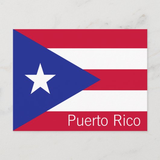 Carte Postale Drapeau de Porto Rico (Devant)