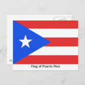 Carte Postale Drapeau de Porto Rico (Devant / Derrière)