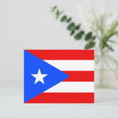 Carte Postale Drapeau de Porto Rico (Debout devant)