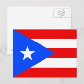 Carte Postale Drapeau de Porto Rico (Devant / Derrière)