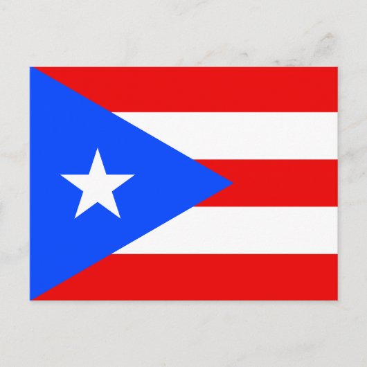 Carte Postale Drapeau de Porto Rico (Devant)