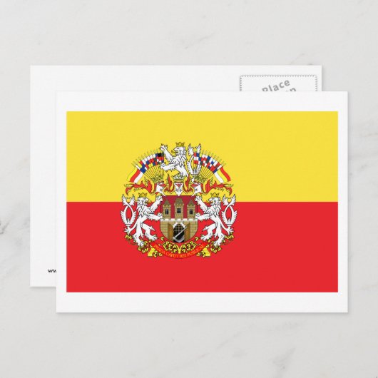 Carte Postale Drapeau de Prague (Devant / Derrière)