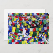 Carte Postale Drapeau de prière bouddhiste tibétain Art Home Alt (Devant / Derrière)