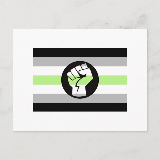 Carte Postale Drapeau de protestation agender (Devant)