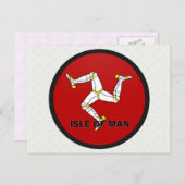 Carte Postale Drapeau De Qualité Isle Of Man Roundel (Devant / Derrière)