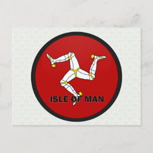 Carte Postale Drapeau De Qualité Isle Of Man Roundel