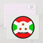Carte Postale Drapeau de qualité Roundel Burundi (Devant / Derrière)