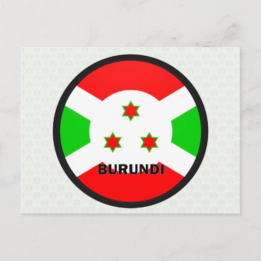 Carte Postale Drapeau de qualité Roundel Burundi (Devant)