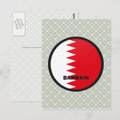 Carte Postale Drapeau de qualité Roundel de Bahreïn (Devant / Derrière)