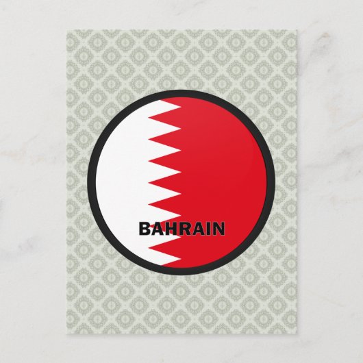 Carte Postale Drapeau de qualité Roundel de Bahreïn (Devant)