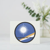Carte Postale Drapeau de qualité Roundel des Îles Marshall (Debout devant)