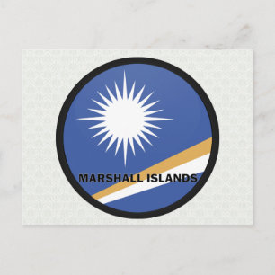 Carte Postale Drapeau de qualité Roundel des Îles Marshall