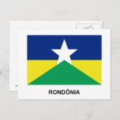 Carte Postale Drapeau de Rondônia, Brésil (Devant / Derrière)