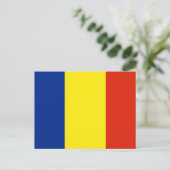 Carte Postale Drapeau de Roumanie (Debout devant)