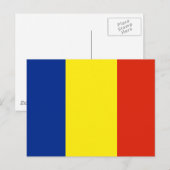 Carte Postale Drapeau de Roumanie (Devant / Derrière)