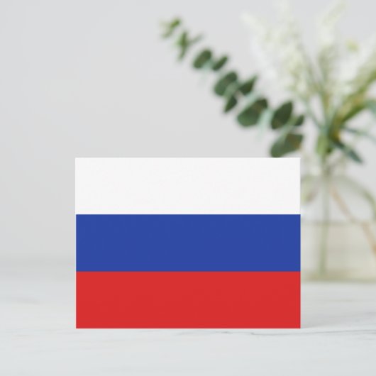 Carte postale drapeau de Russie (Debout devant)