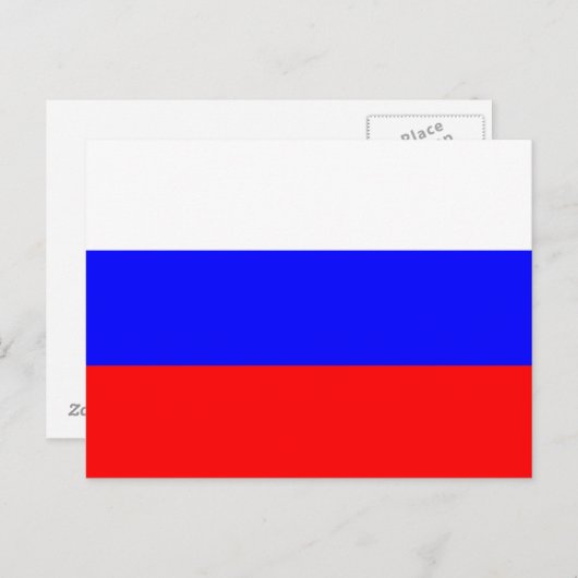 Carte postale drapeau de Russie (Devant / Derrière)
