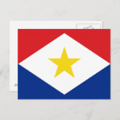 Carte Postale Drapeau de Saba (Devant / Derrière)