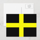 Carte Postale Drapeau de Saint-David Pays de Galles (Devant / Derrière)