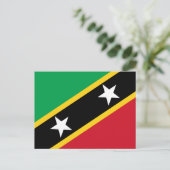 Carte Postale Drapeau de Saint-Kitts-et-Nevi (Debout devant)