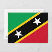 Carte Postale Drapeau de Saint-Kitts-et-Nevi (Devant / Derrière)
