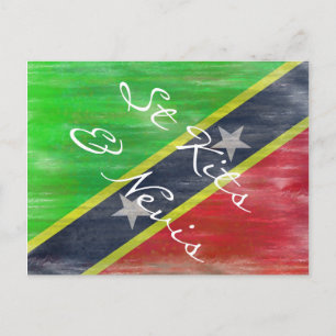 Carte Postale Drapeau de Saint-Kitts-et-Nevis