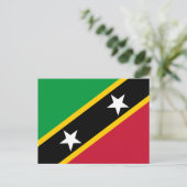 Carte Postale Drapeau de Saint-Kitts-et-Nevis (Debout devant)