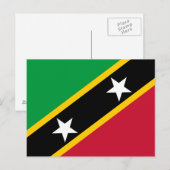Carte Postale Drapeau de Saint-Kitts-et-Nevis (Devant / Derrière)
