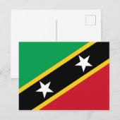 Carte Postale Drapeau de Saint-Kitts-et-Nevis (Caraïbes) (Devant / Derrière)