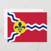 Carte Postale Drapeau de Saint-Louis, Missouri (Devant / Derrière)