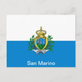 Carte Postale drapeau de Saint-Marin (Devant)