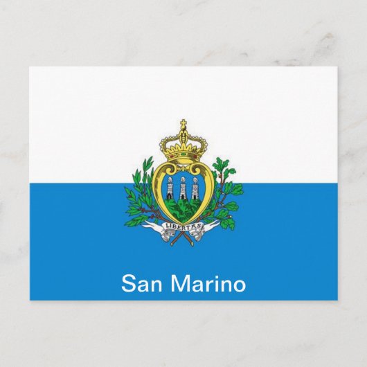 Carte Postale drapeau de Saint-Marin (Devant)