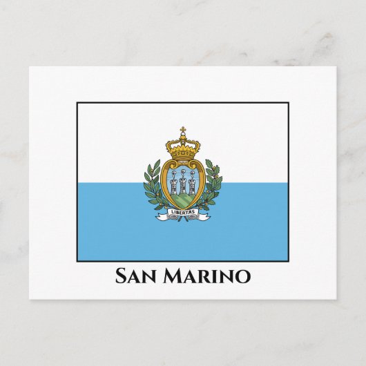 Carte Postale Drapeau de Saint-Marin (Devant)