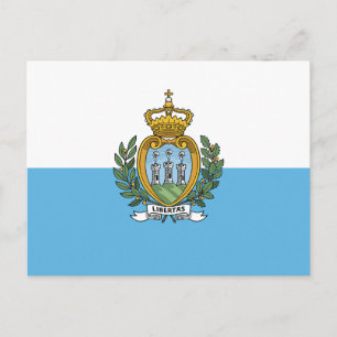 Carte Postale Drapeau de Saint-Marin